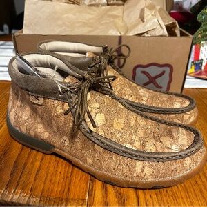 Twisted X Women’s Tan Chukka Driving Moc Brown Boots Size 10 WDM0143